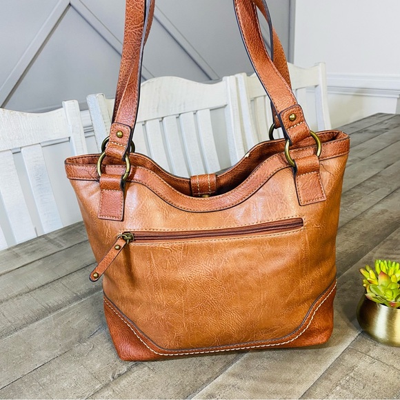 Born Concept Embossed Faux Leather Tooled Western-inspired Bag - Picture 4 of 8